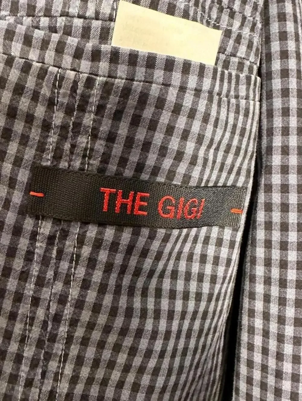 The Gigi Made in Italy Cotton Check Blazer Sport Coat Size 56 Blue Gray US46